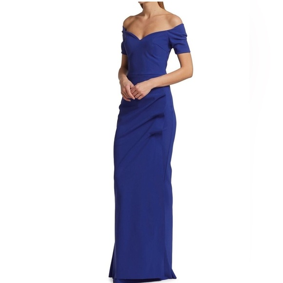 Chiara Boni Blue Off-Shoulder Dress - Picture 2 of 8